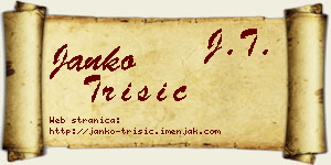 Janko Trišić vizit kartica